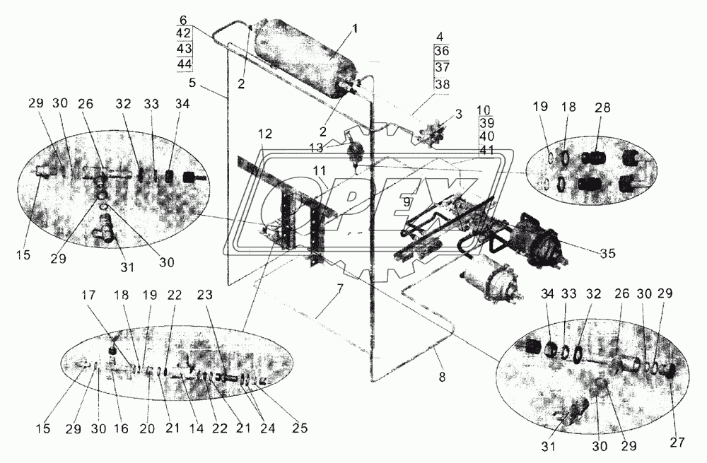 Стояночный тормоз МАЗ-103